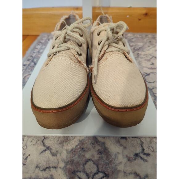 GUESS Ivory Burlap Lace Up Loafer Size 7.5 Men's Casual 04103 EUC! - Picture 4 of 9